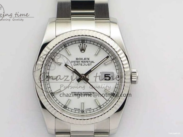 116234 Oyster 36mm Edition 1:1 On SA3135 Stick Markers Bracelet Dial DateJust 904L Best SS SS ARF White 1222